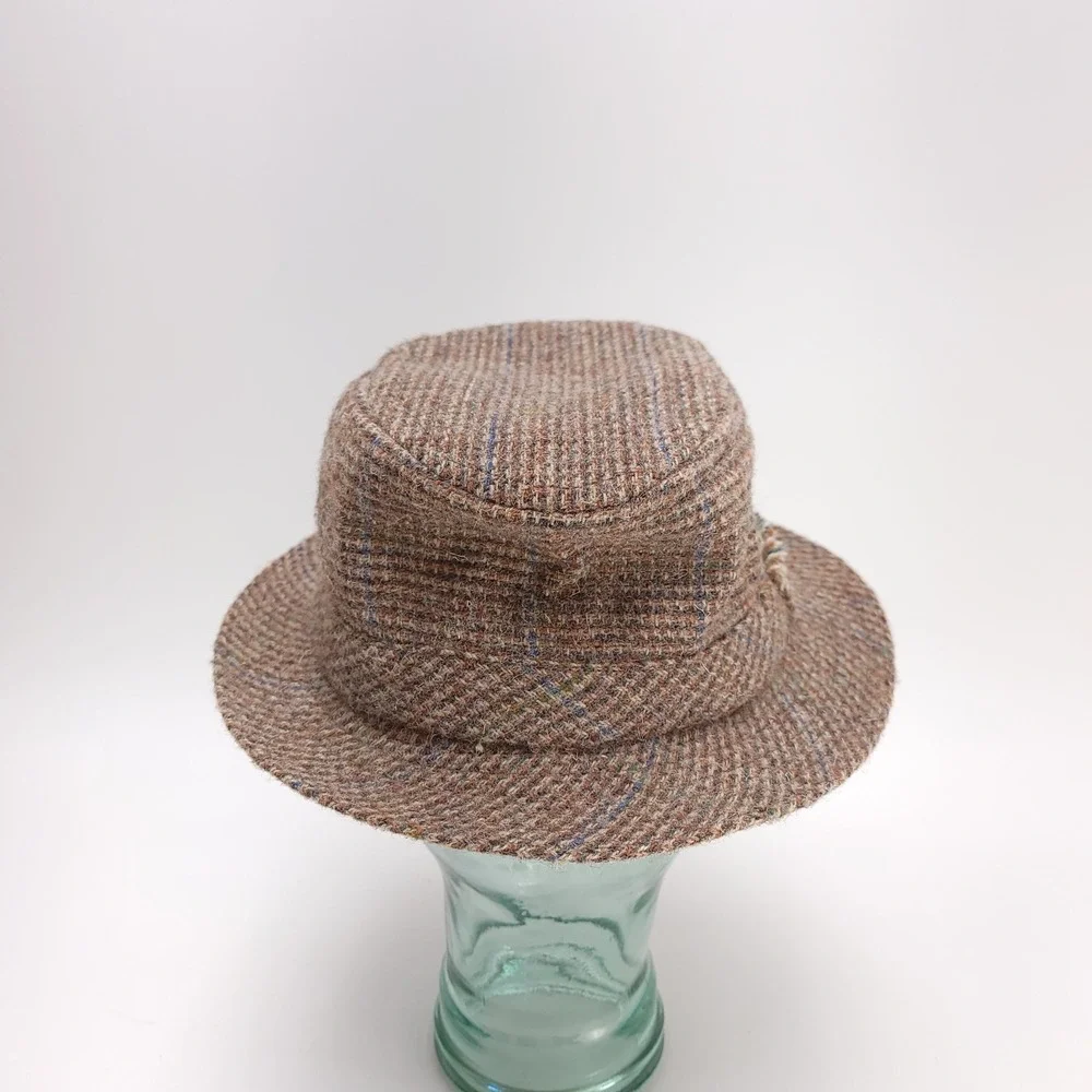 Vintage David Hanna & Sons Ltd Tweed Walking Hat Ireland Wool Size 7 For LL Bean